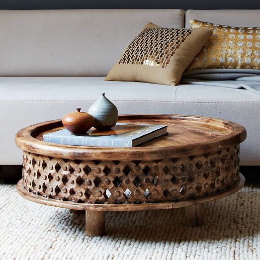 Carved Wood Coffee Table