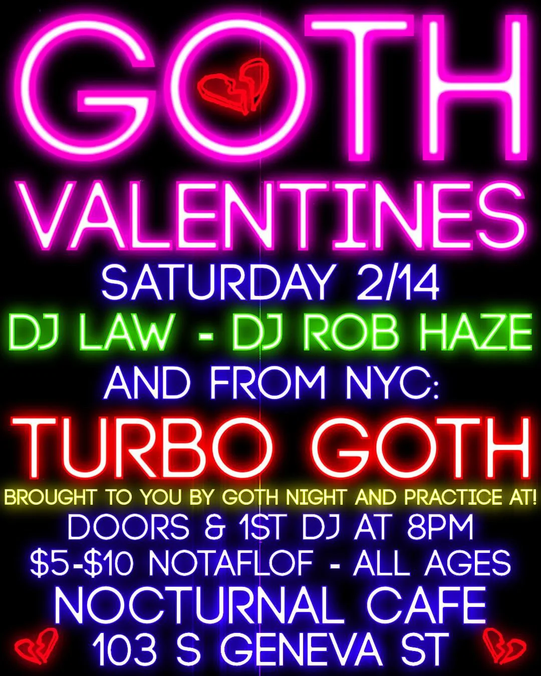Turbo Goth NYC Electronic Rock Valentines Day Show
