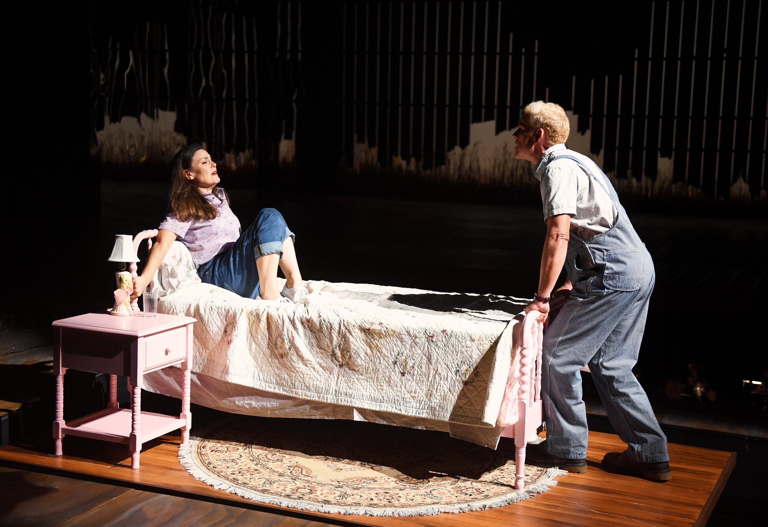 Elise Quagliata as Ginny and Roger Honeywell as Larry in A THOUSAND ACRES.JPG