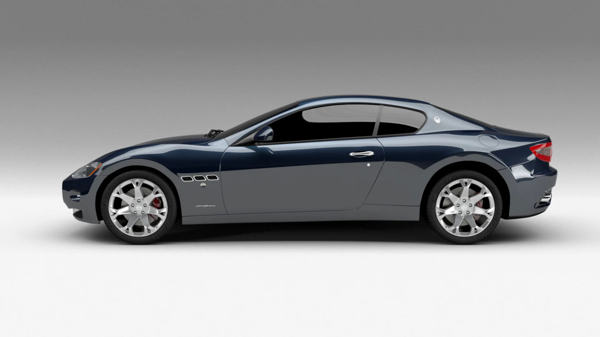 Maserati GranTurismo 3d render side view