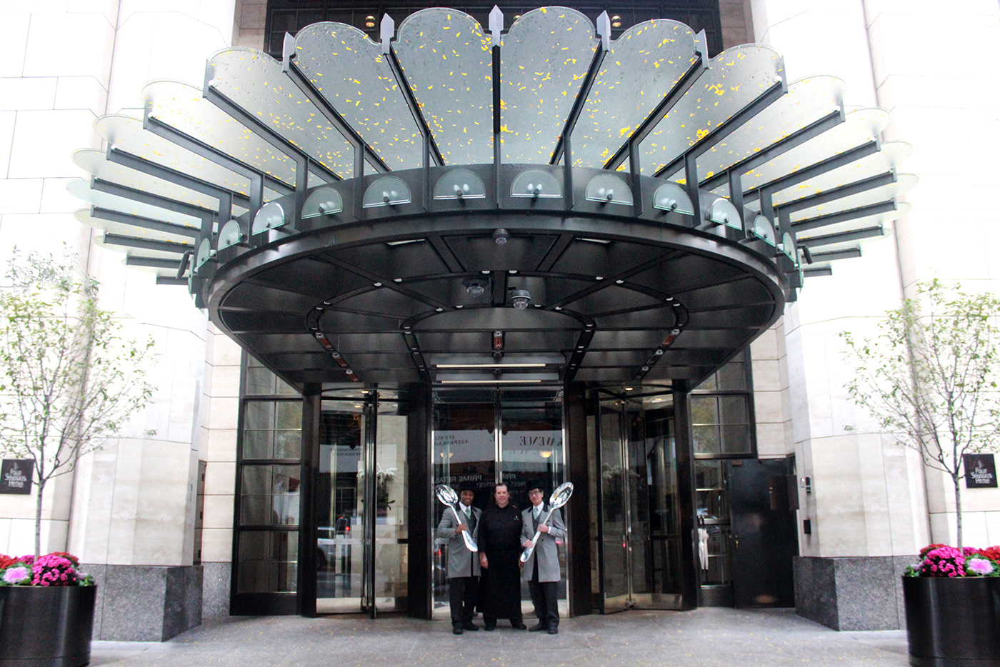 Executive Chef John Johnson welcomes Fare Share Friday to the Four Seasons Hotel New York