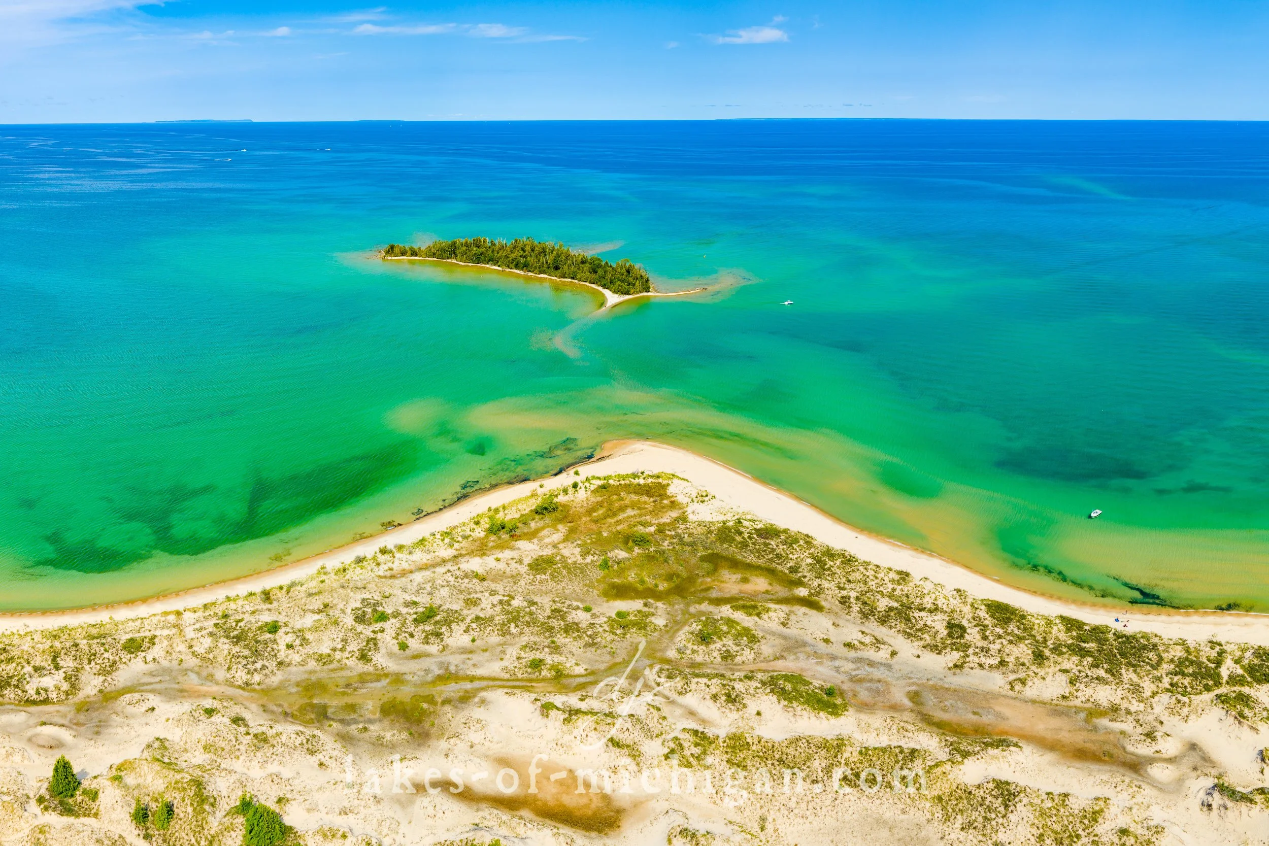 Fisherman's Island State Park near Charlevoix Aerial Photo from SE
