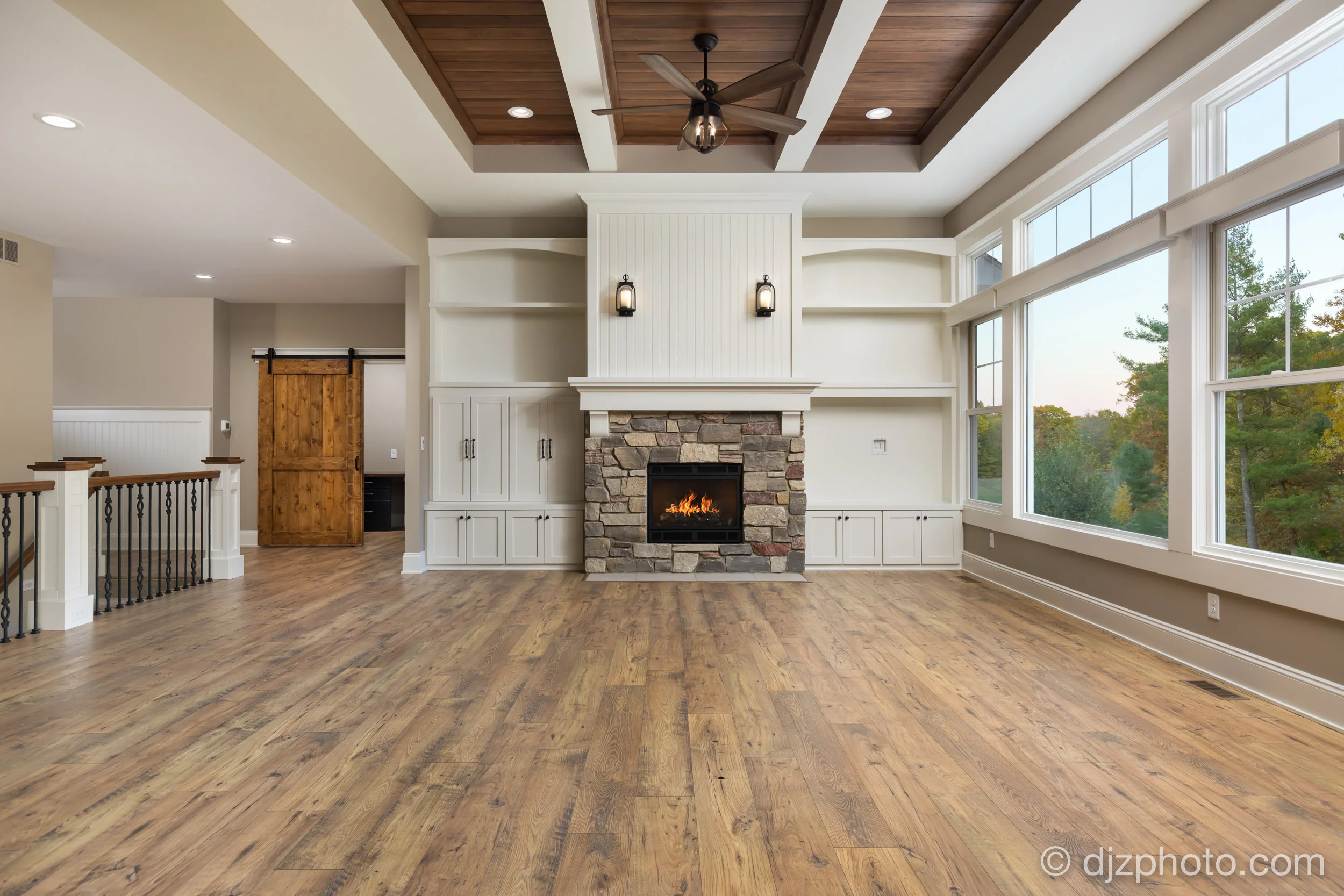 Living Room with a Fireplace