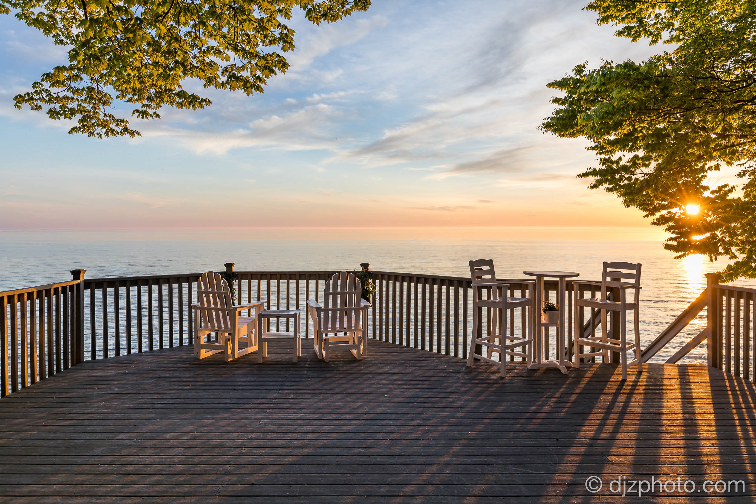 Real Estate Photography - Deck on Lake Michigan