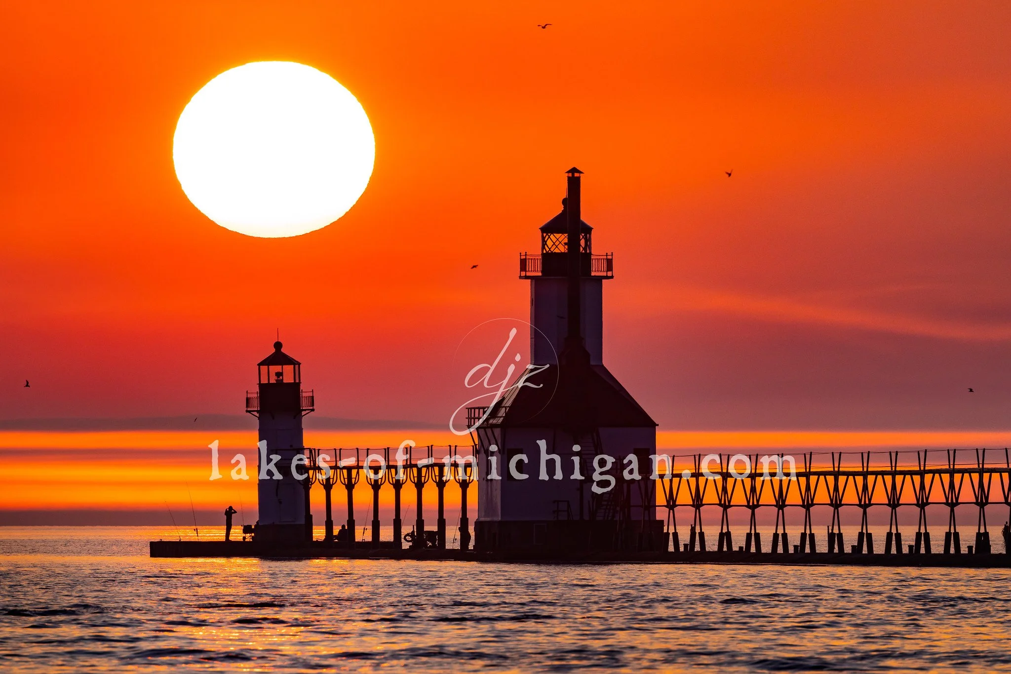 St. Joseph North Pier Lighthouse at Sunset 2020