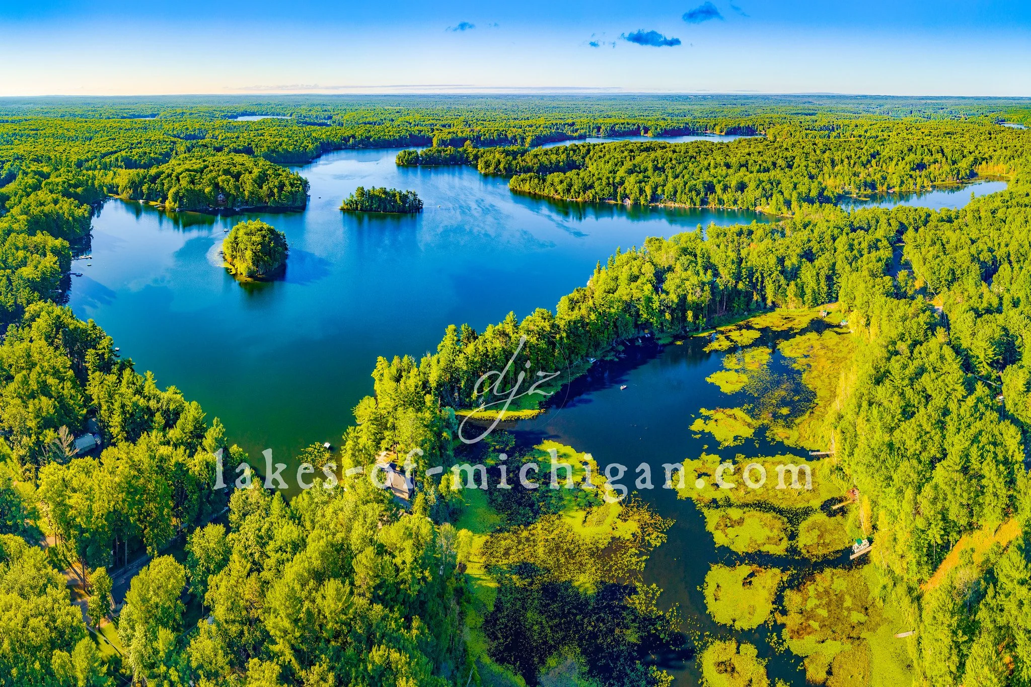 Spider Lake near Traverse City Aerial Photo from N