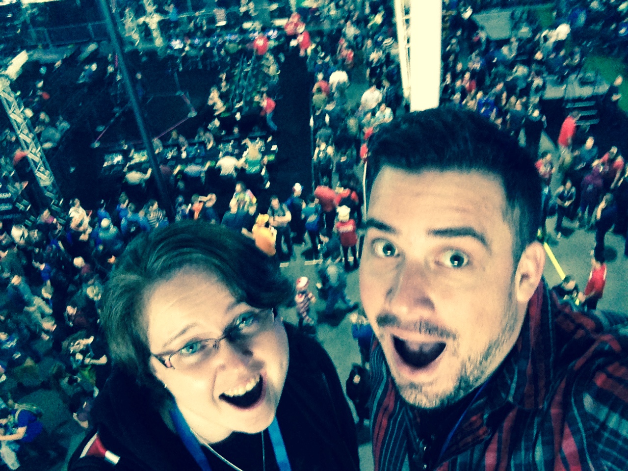 "Hi I'm Beth from Gemhammer and Sons Gaming" "and I'm standing next to her!"