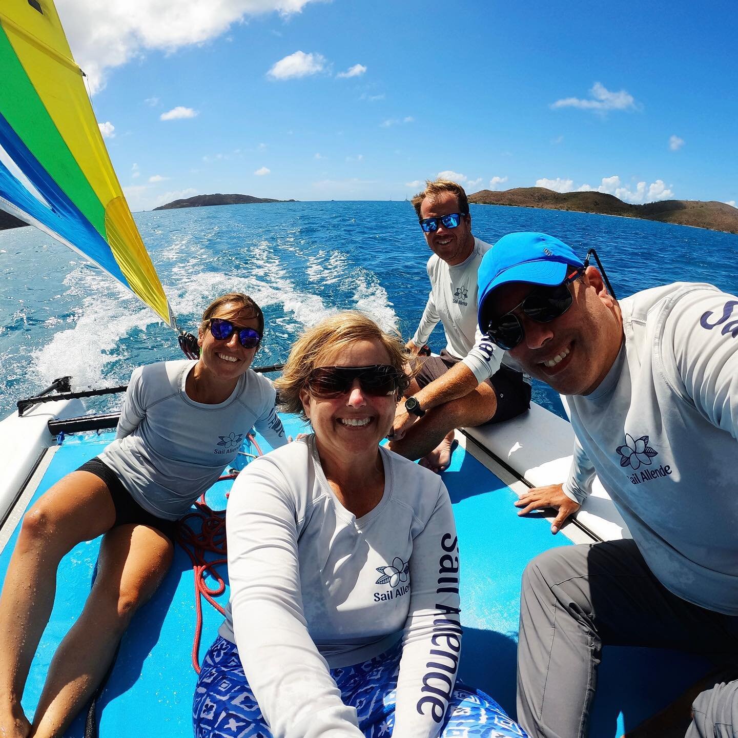 💦 Team Allende had a blast ripping around North Sound today. Thanks to @bluerushwatersportsbvi for contactless delivery of their Hobie Getaway during quarantine!