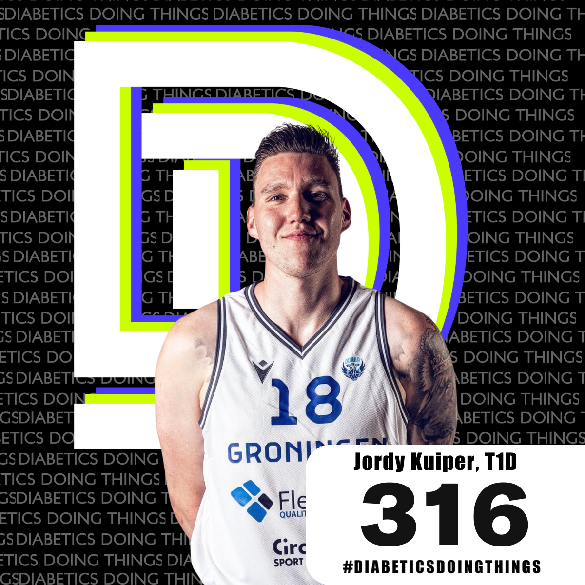 Episode 316 - Professional Basketball and T1D - Jordy Kuiper episode artwork