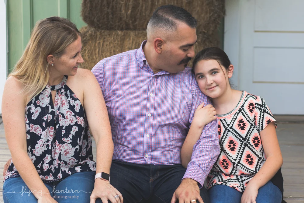 husband wife and daughter together