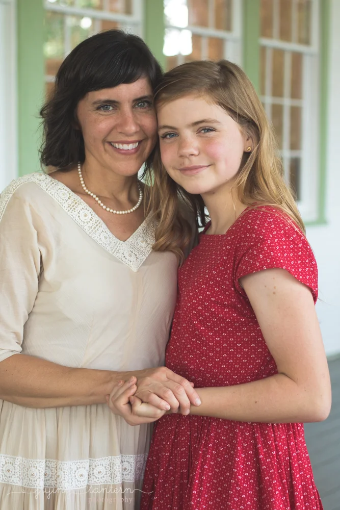 mother and oldest daughter portrait