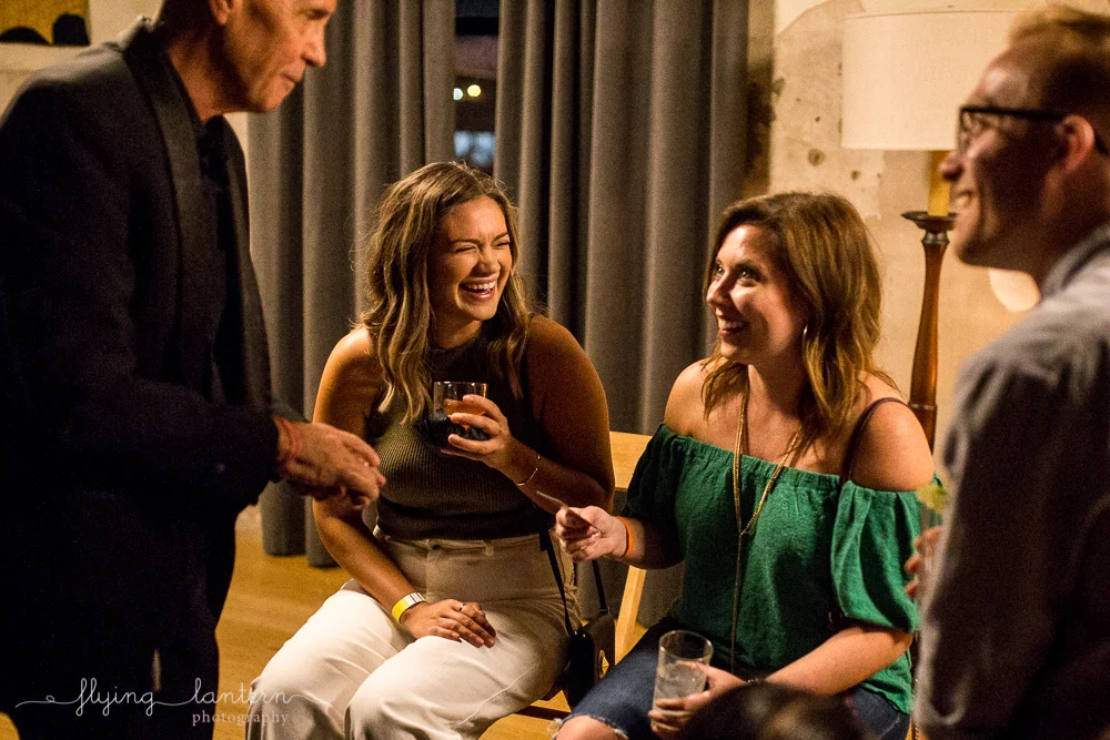 Two women laughing