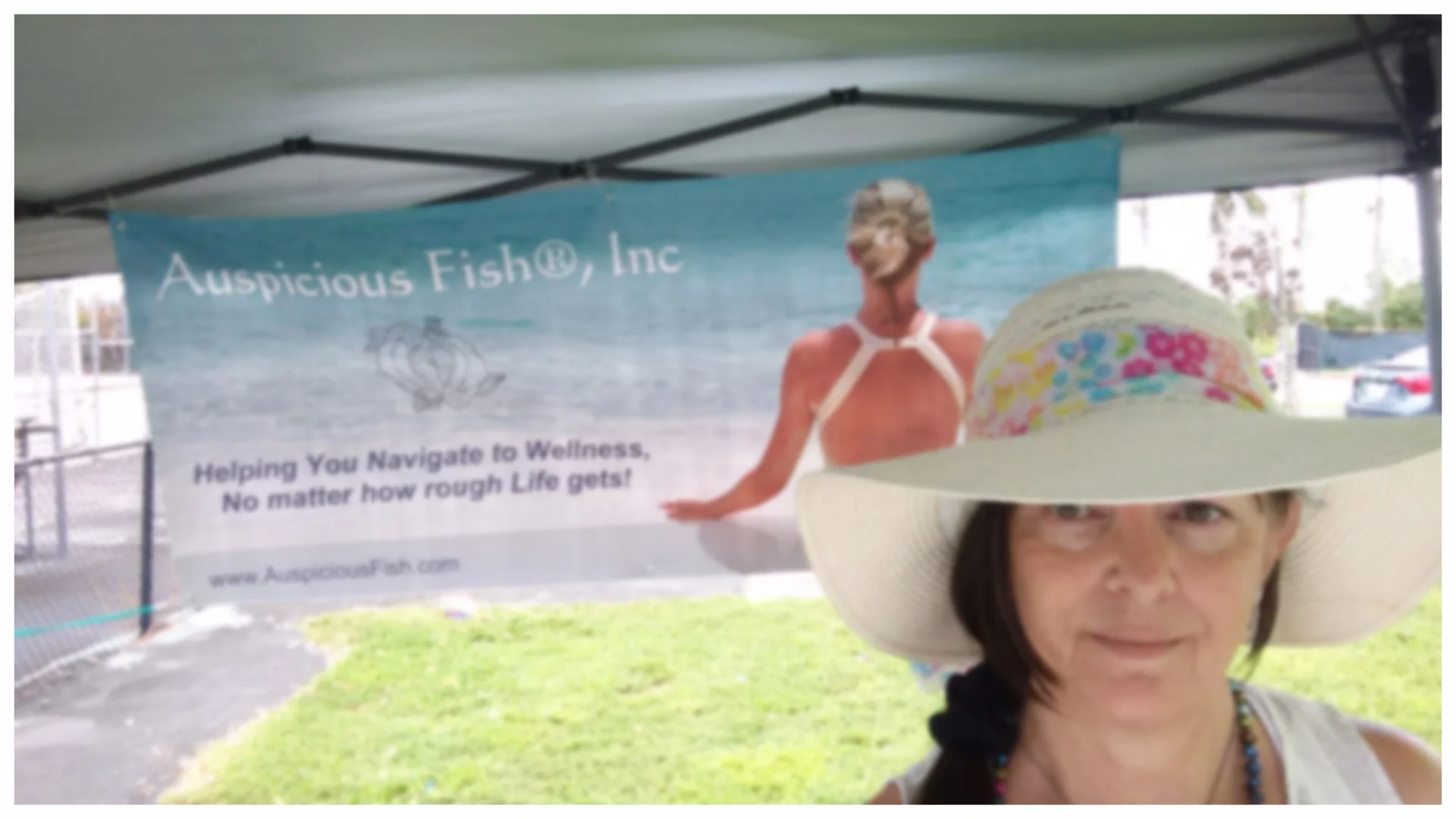 Linda @the Auspicious Fish booth