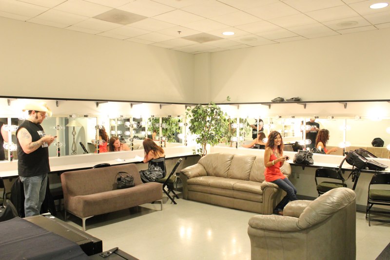 Backstage dressing room at Comerica Theater