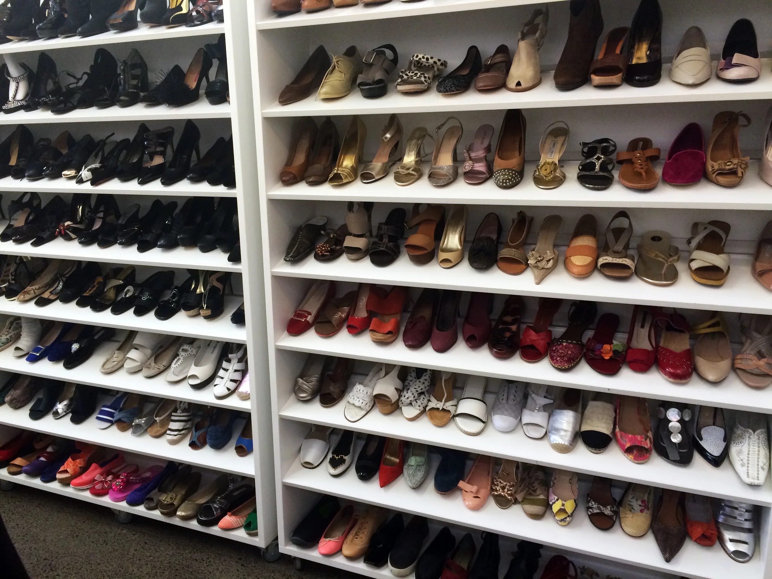 The shoe shelf...wow!