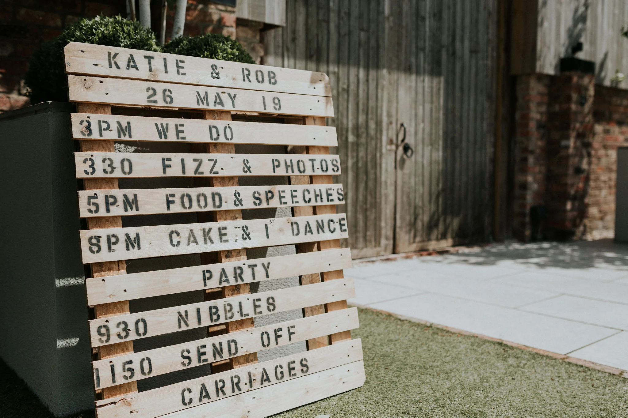 The order of the day printed on a suitably rustic pallet.jpg
