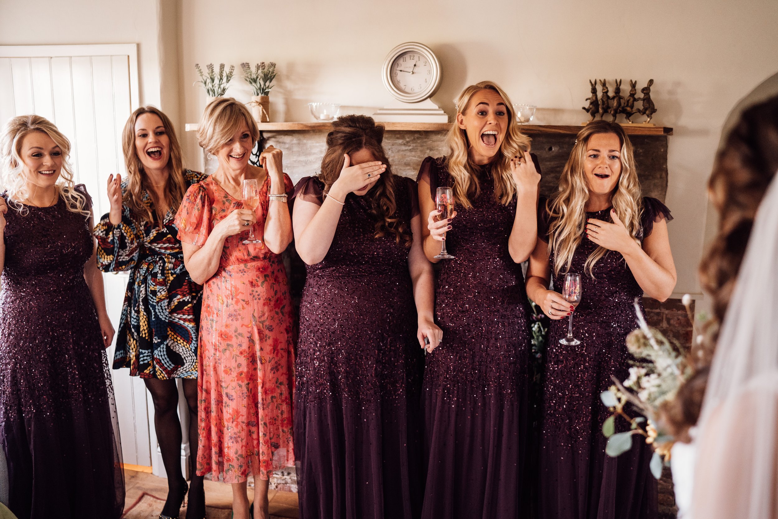 Bride El and her bridal party in The Normans Cottage. Photo bloomweddings.co.uk.jpg