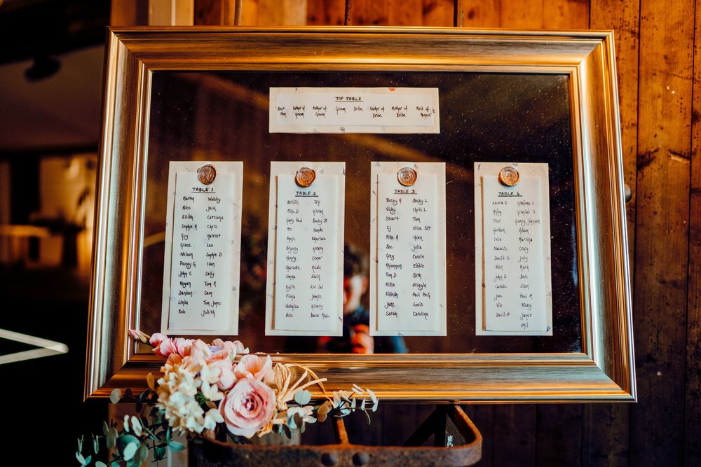 Seating plan in The Normans wedding venue Grain Shed. Hamish Irvine.jpg