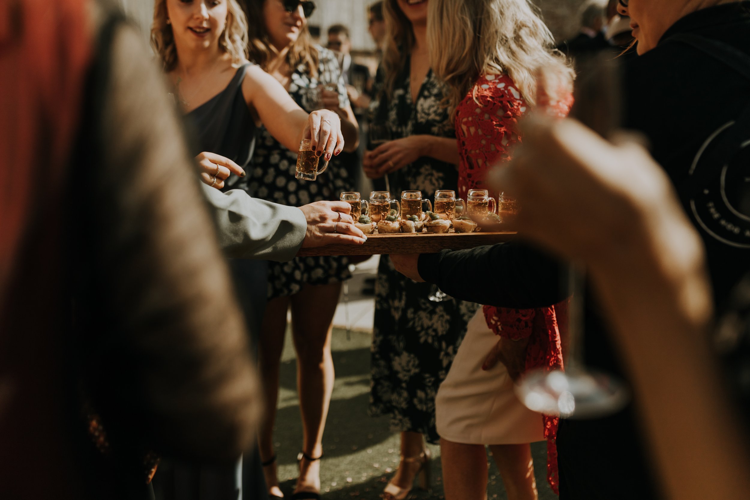 Delectable canapes in The Courtyard courtesy of The Hog & Apple. Photo by Louise Anna Photography.jpg