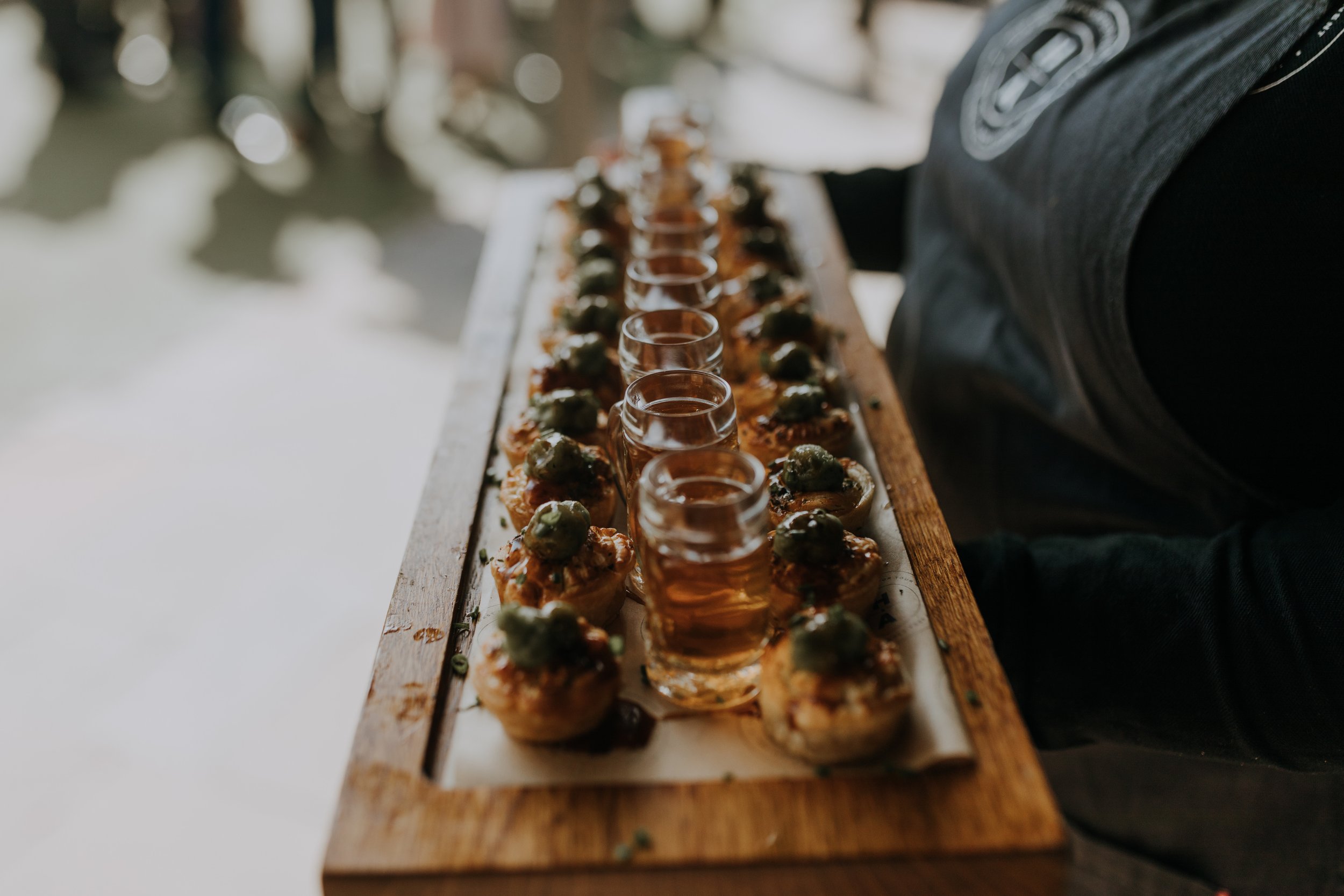 Delicious canapes by The Hog & Apple at The Normans wedding venue. Photo by Louise Anna Photography.jpg