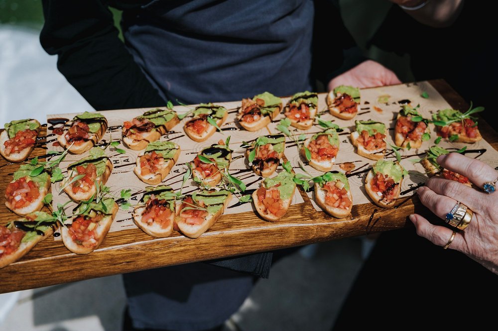 05_Delicious canapes in The Normans Courtyard. Photo by Charlotte White.jpg