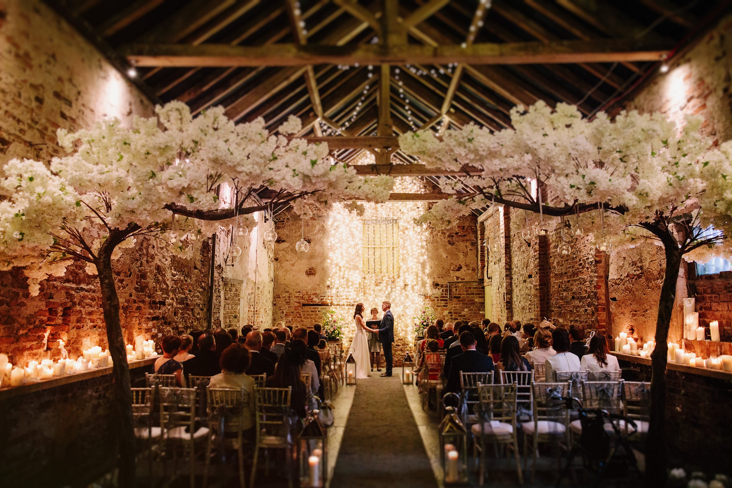 Blossom trees in The Normans Ceremony Barn. Photo by.jpg