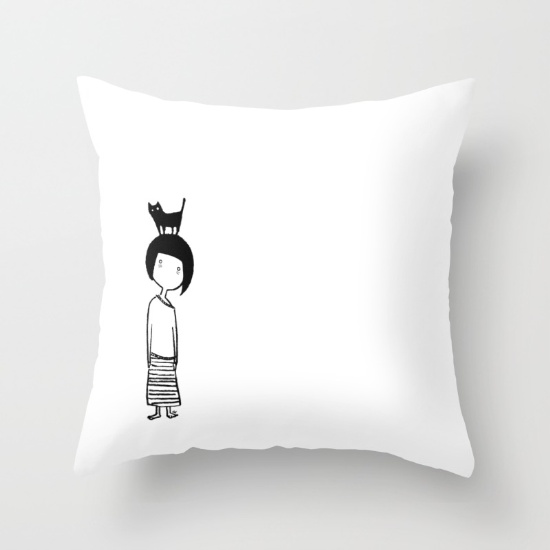 Insomniac Cat Lady - Throw Pillow