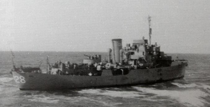 HMS Calendula at sea