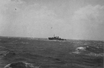 HMS Hollyhock at sea