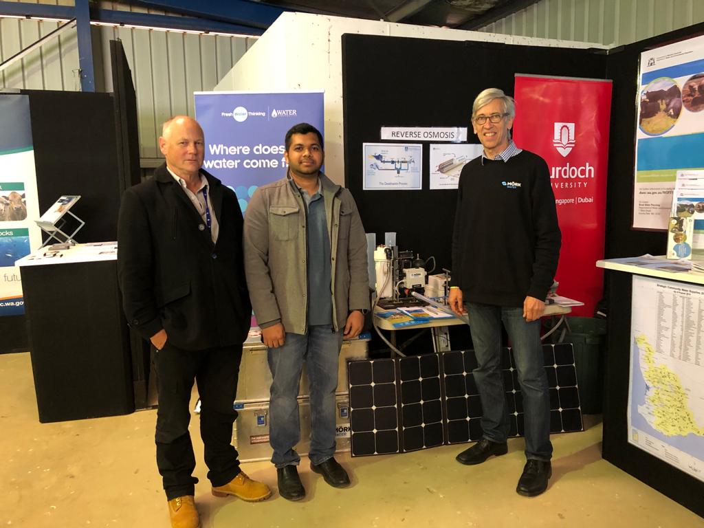 Representative from Water Corp and Murdoch University talking with Moerk Water Business Director Martin Brezger.