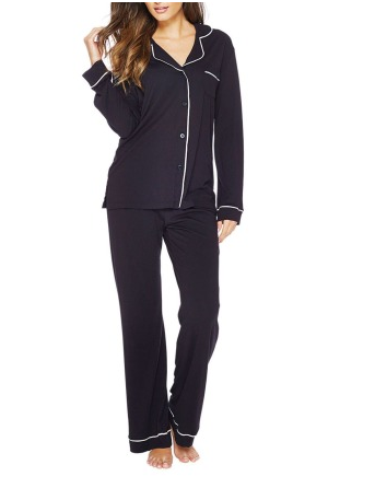 Black Button Down PJ