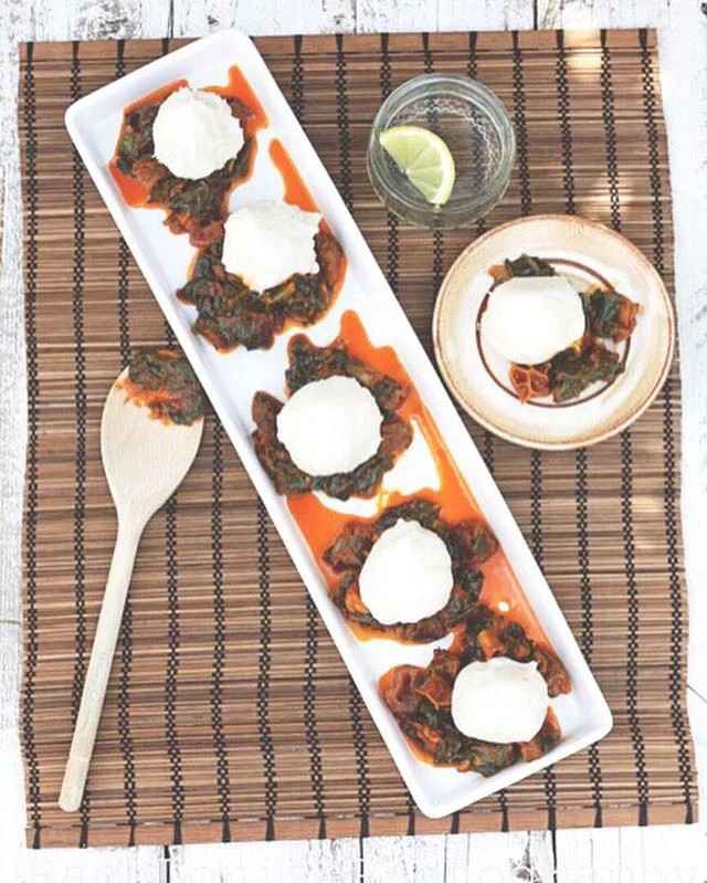Photo: Dish by Yinka Odukoya (Pounded yam served with spinach in palm oil stew) Expect to taste something similar at Faaji Sundays!