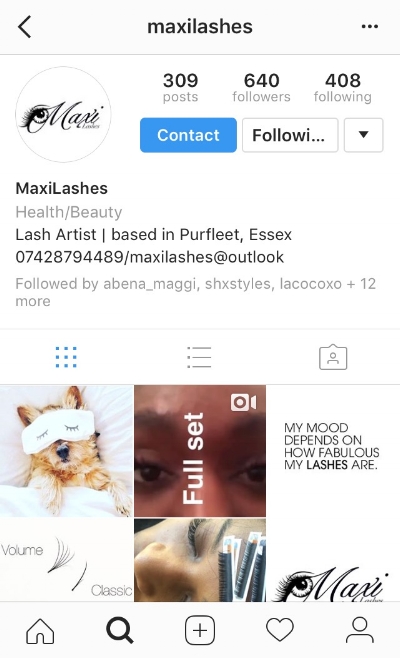 Photo: MaxiLashes on Instagram
