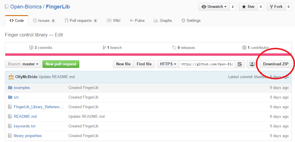Download FingerLib from GitHub