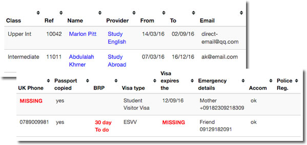 Missing Data Report example