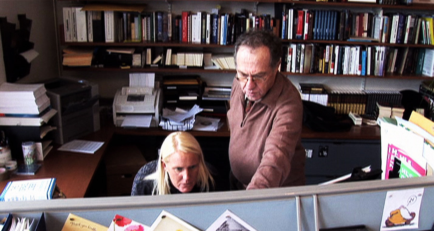 Alan Dershowitz in his office at Harvard University