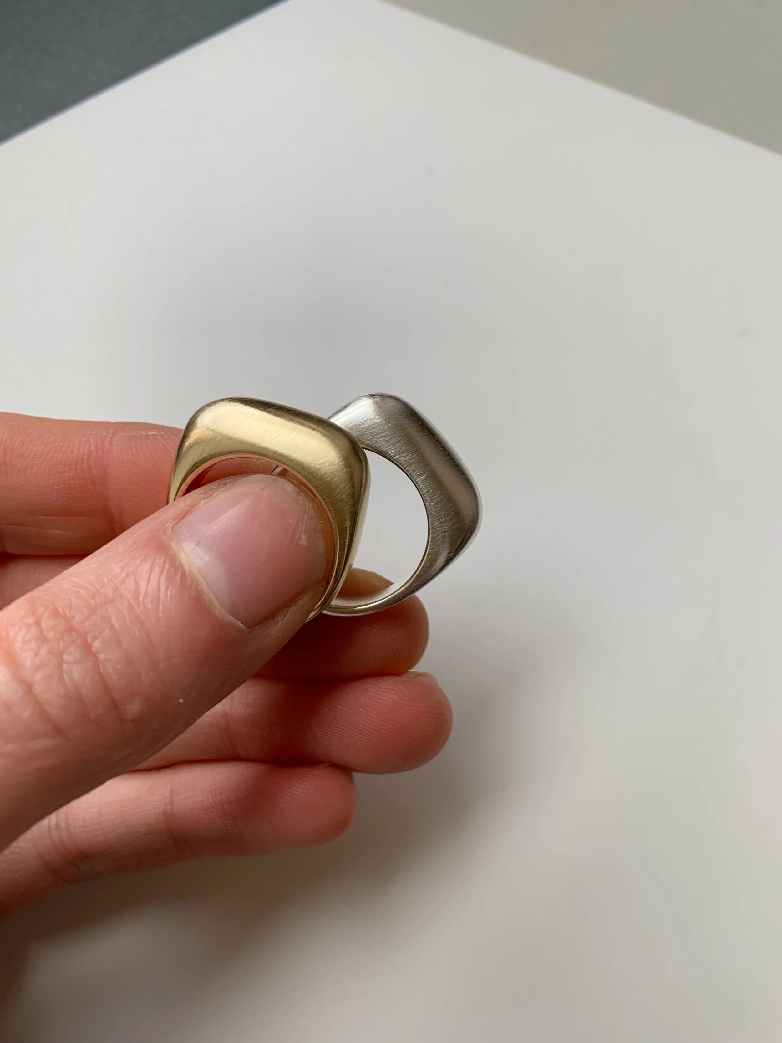 Fresh off the bench ✨

The Dome Ring in recycled silver, alongside its solid 9ct yellow gold counterpart.

One of those pieces that never really dates - simple, weighty and made to be worn every day.

I haven&rsquo;t shared this one in ages, but it&r