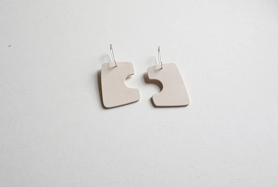 Still Life Earrings - Arch - White
