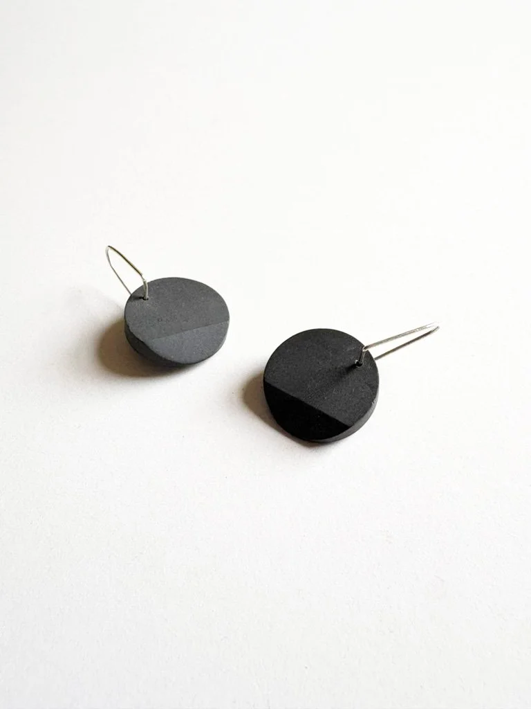 Counter Drop Earrings - Charcoal Grey