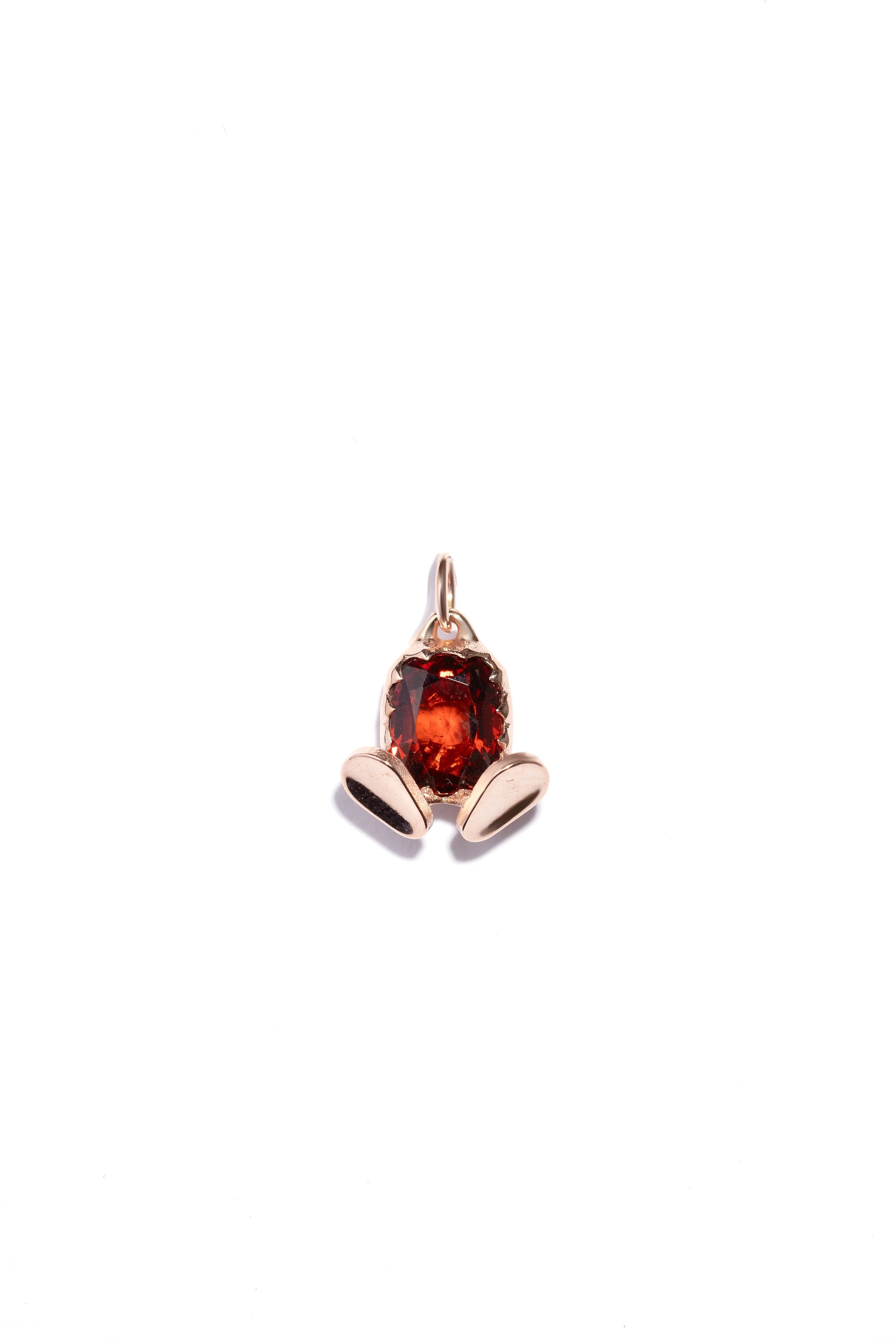 14K Rose Gold Garnet Cushion Cut Pendant