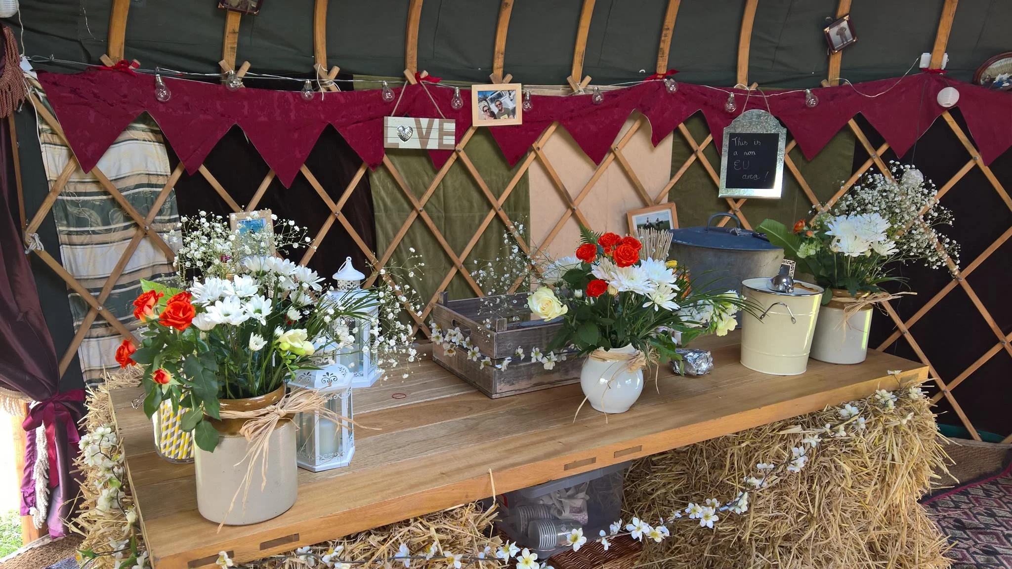 18 ft yurt wedding celebration rustic bar
