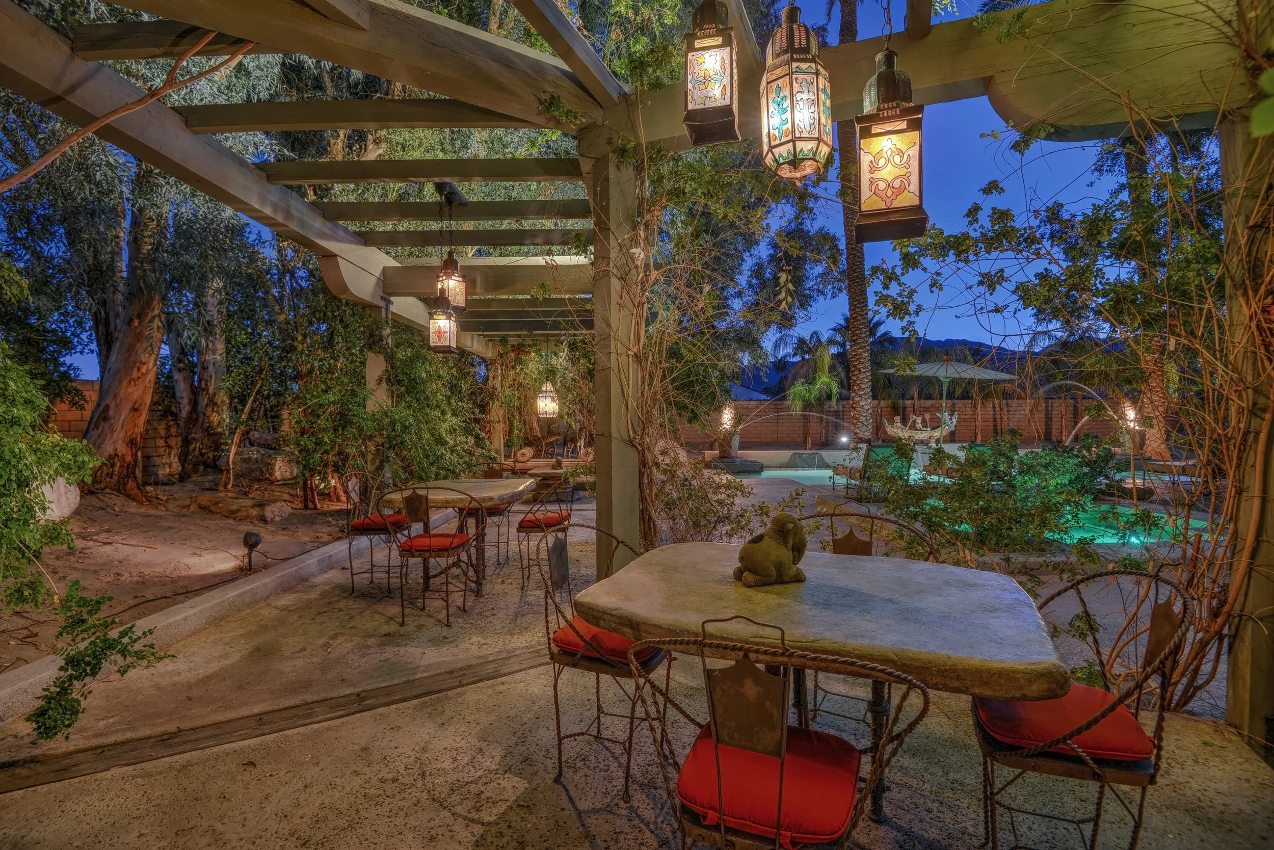 QUAINT TRELLISED PATIO TO POOL NIGHT.jpg