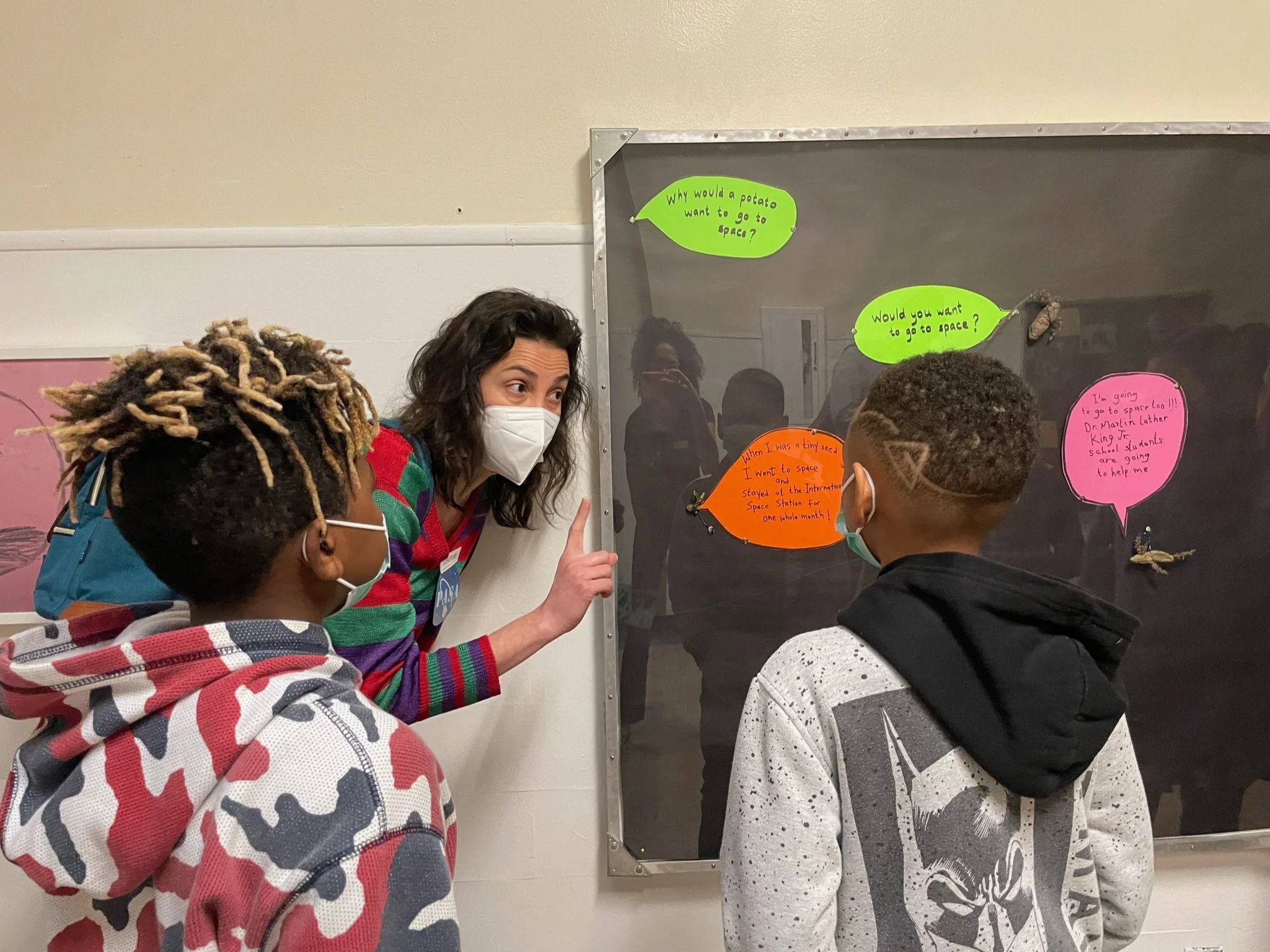 Lucia Monge opening reception and talk with David Jefferson from NASA