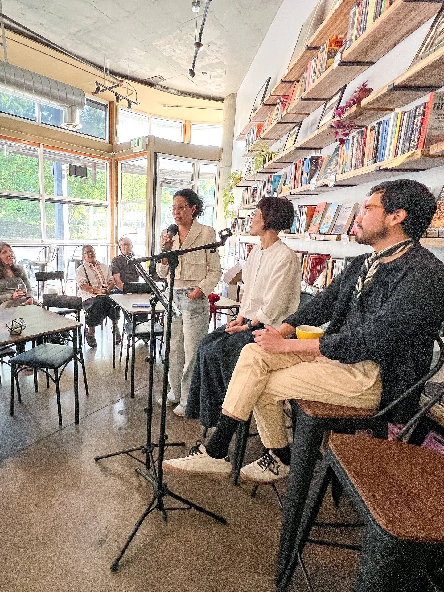 We celebrated the release of two new titles in the Art + Social Practice Conversations Series @boldcoffeeandbooks on Friday, May 23. Both books are bilingual with In Between &ndash;その間で by @midorisees in English and Japanese and Leaving Places by @ma