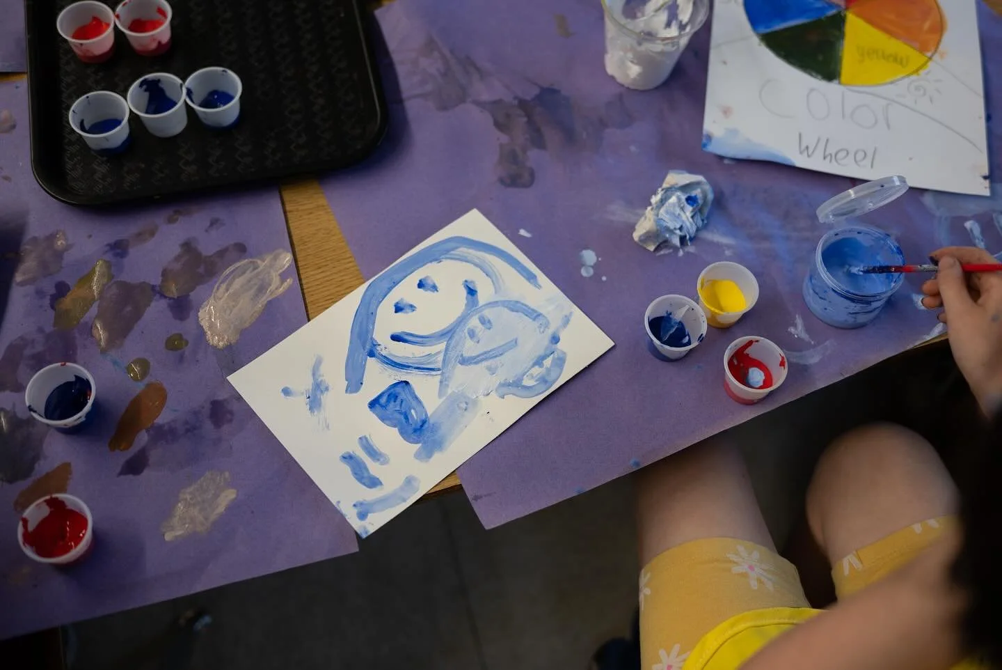 Last week we made color wheels with our visiting artist, Xavier Pierce. Our mentees also created and named their own colors represented by their own unique brush strokes! This spring&rsquo;s artist workshops are starting off wonderfully! 😊🎨