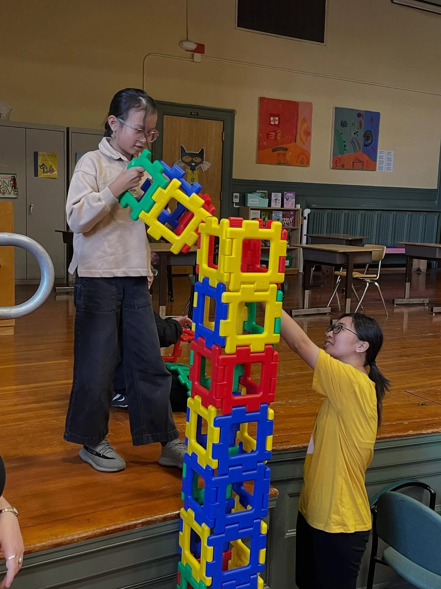This week PSU mentors and King school mentees were really into collaboration and play! There was also a great deal of sharing Halloween costume ideas!