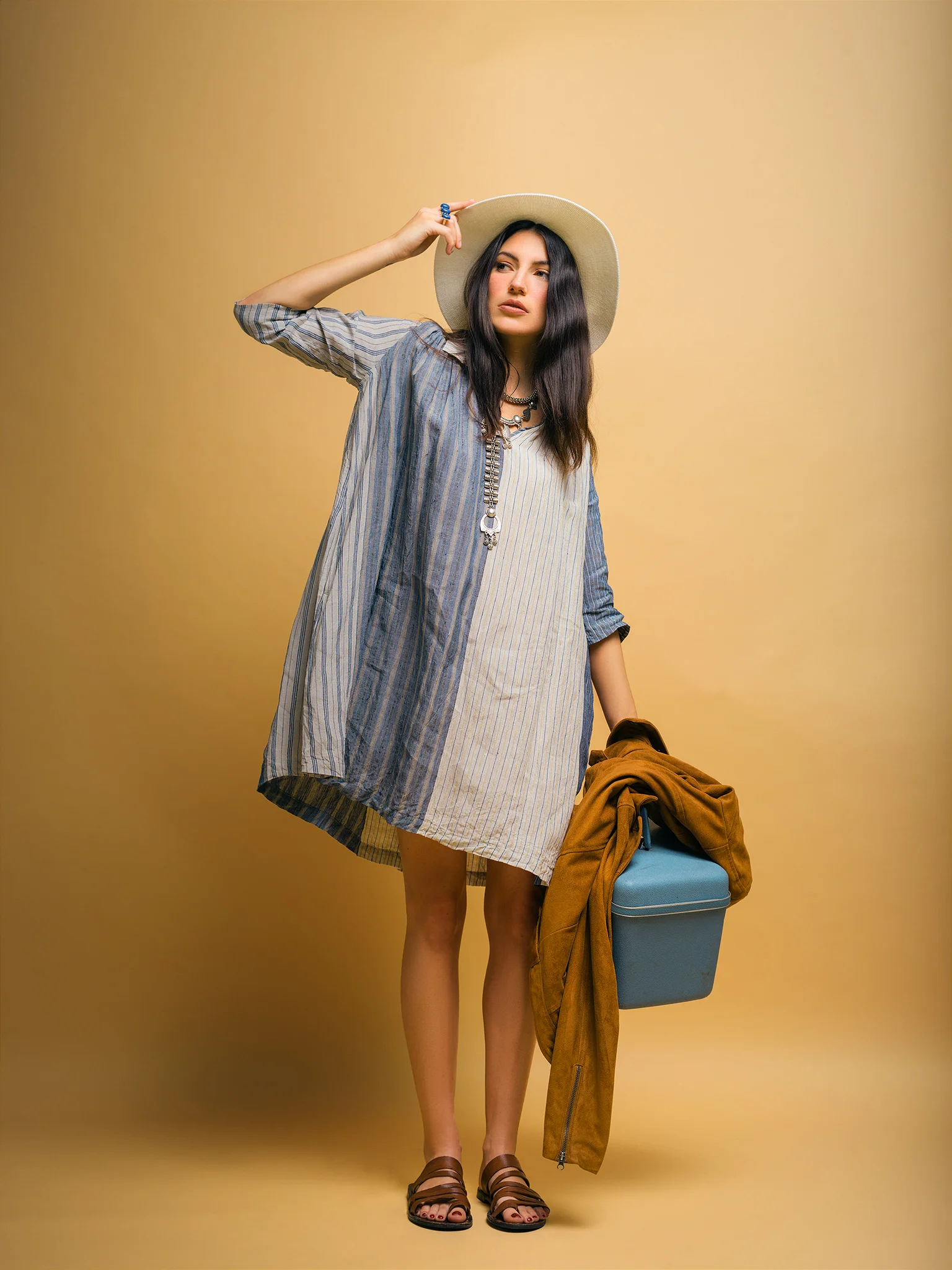Model: Callisto Griffith Hat & Jewelry: Austin Rocks Clothing: Shop Bird Boutique Jacket & shoes: Stylist's Own Vintage Luggage: Revival Vintage