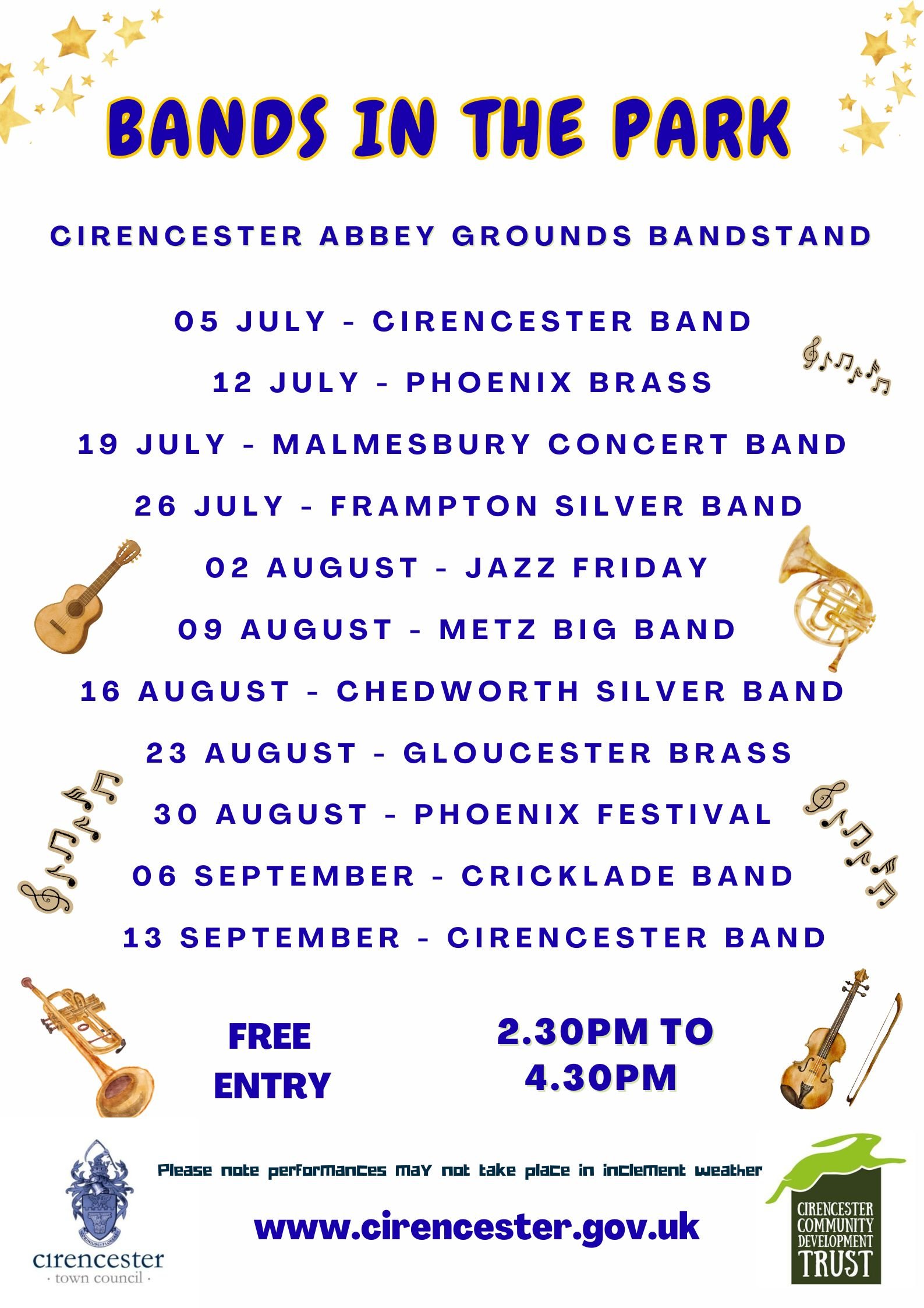Bands in the Park 2026
