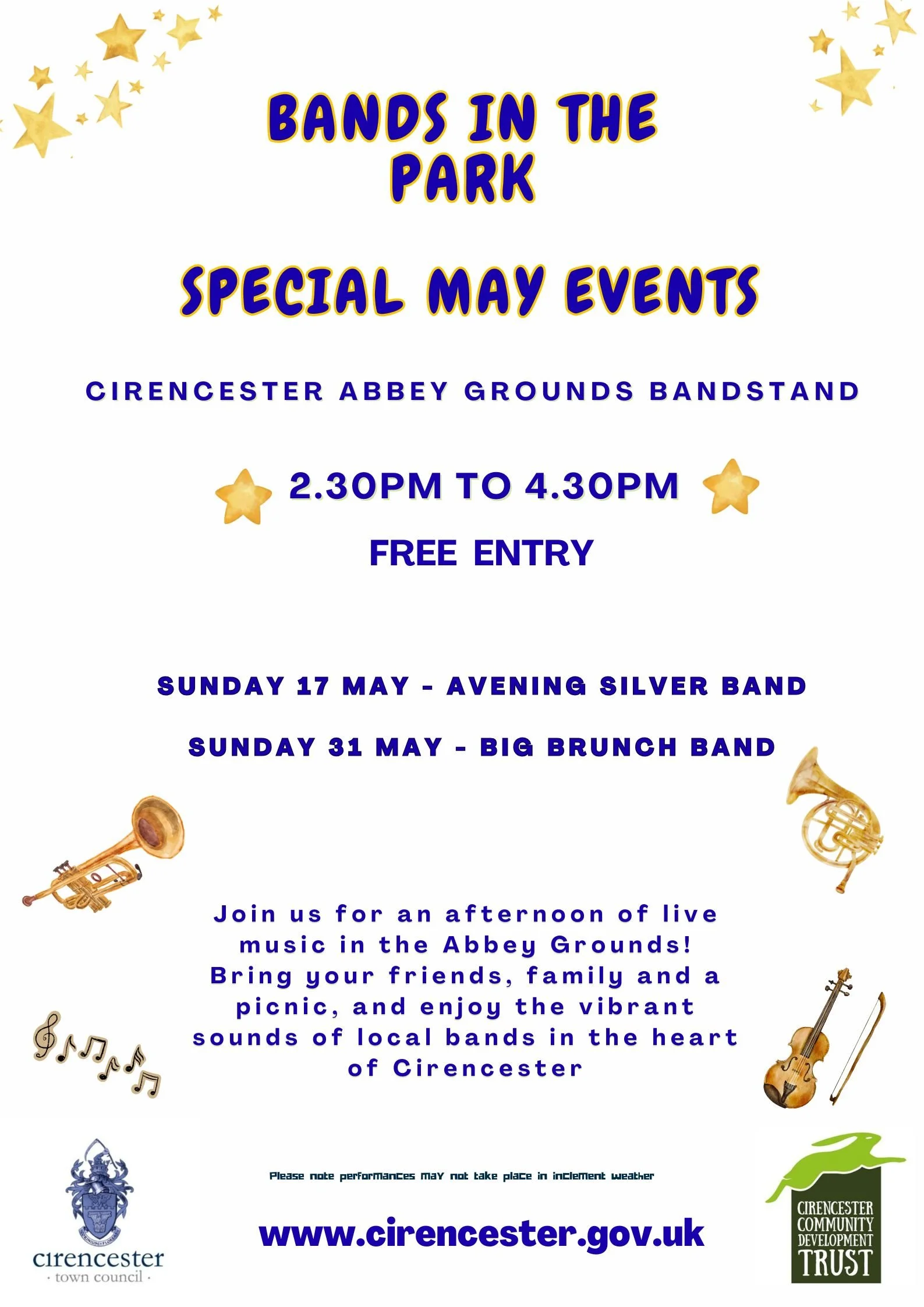 Bands in the Park - Special May Events
