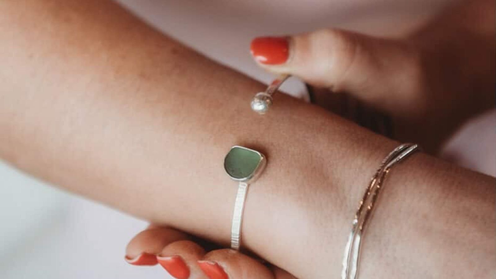 Workshop - Sea Glass Silver Bangle